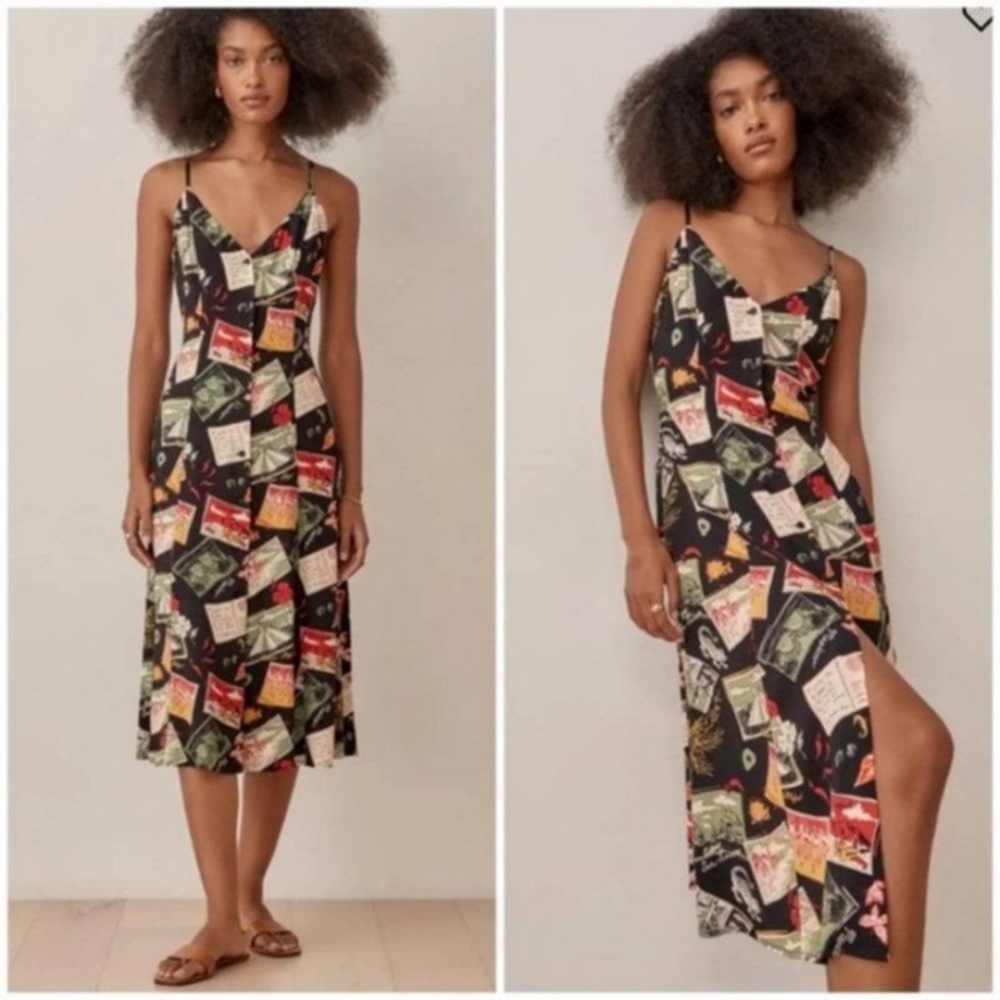 Reformation Gemstone Midi Postcards Dress
